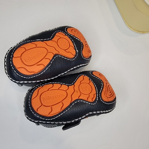 Rileyroos | Navy & Orange Wahoo Sportie Leather Sneaker Bootie Size 3-6 - Picture 8 of 8